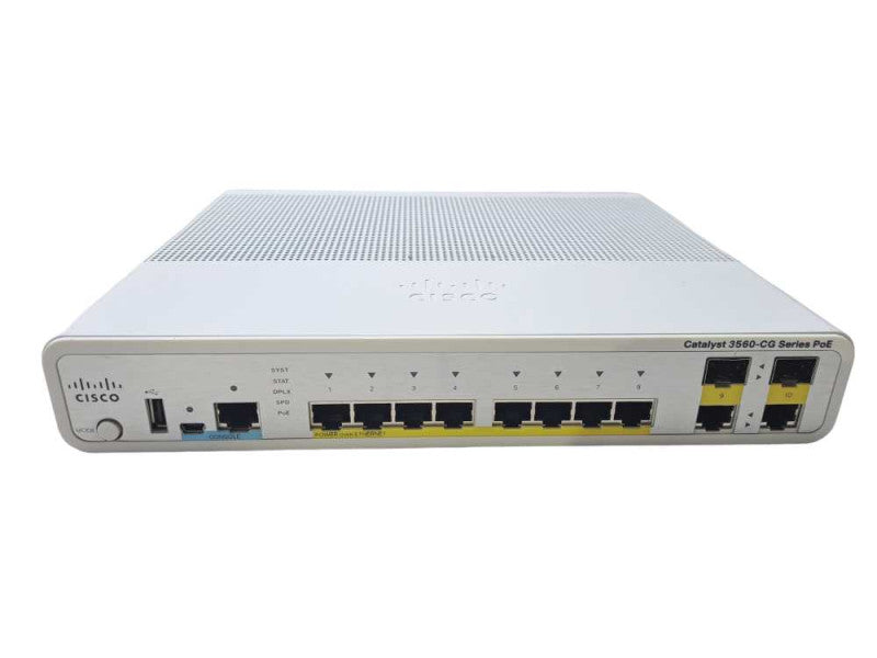 CIsco WS-C3560CG-8PC-S | 8-Port Gigabit PoE+ Compact Switch | Dual Uplinks )