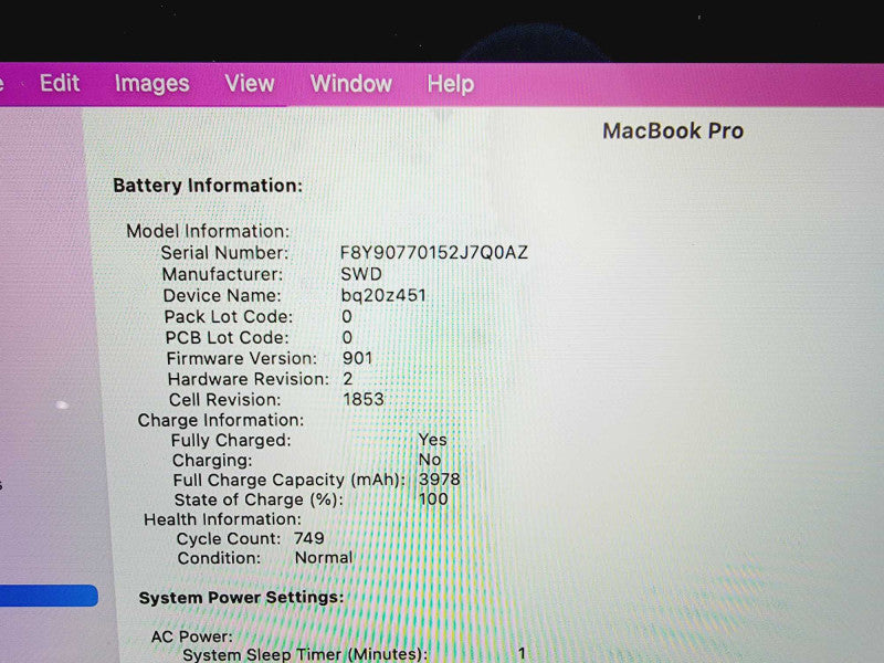 Apple Macbook Pro 2018 13\\" Core i7-8559U @ 2.7GHz 16GB DDR3 500GB SSD (