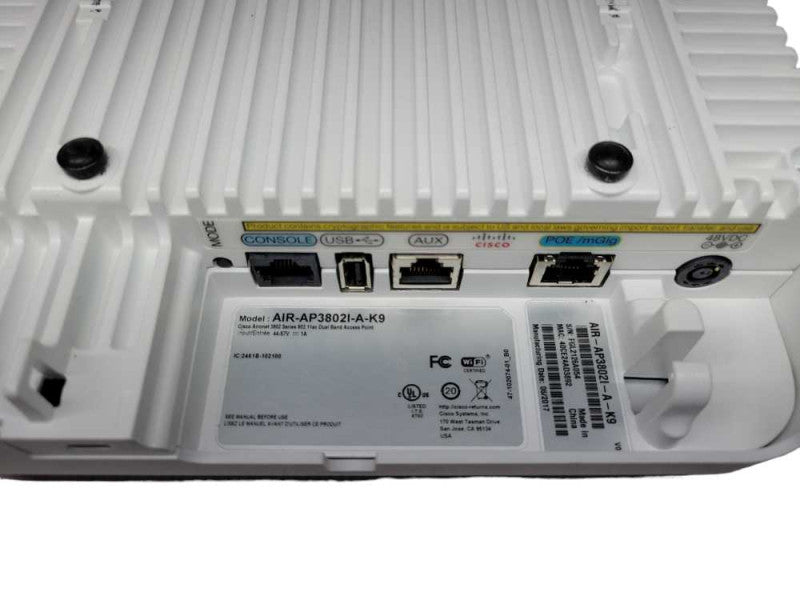 Cisco AIR-AP3802I-A-K9 802.11AC DUAL BAND AP Q%