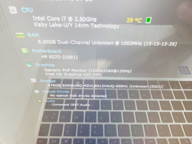 HP EliteBook x360 1030 G2 i7-7600@ 2.80GHz, 8GB DDR4, 512GB NVMe