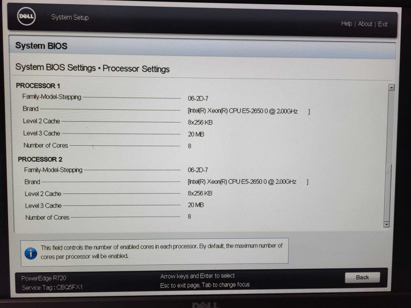 Dell PE R720 2x E5-2650 0 @ 2GHz 384GB ECC DDR3 H710 Mini 2x 750W PSU 2.5\\" $
