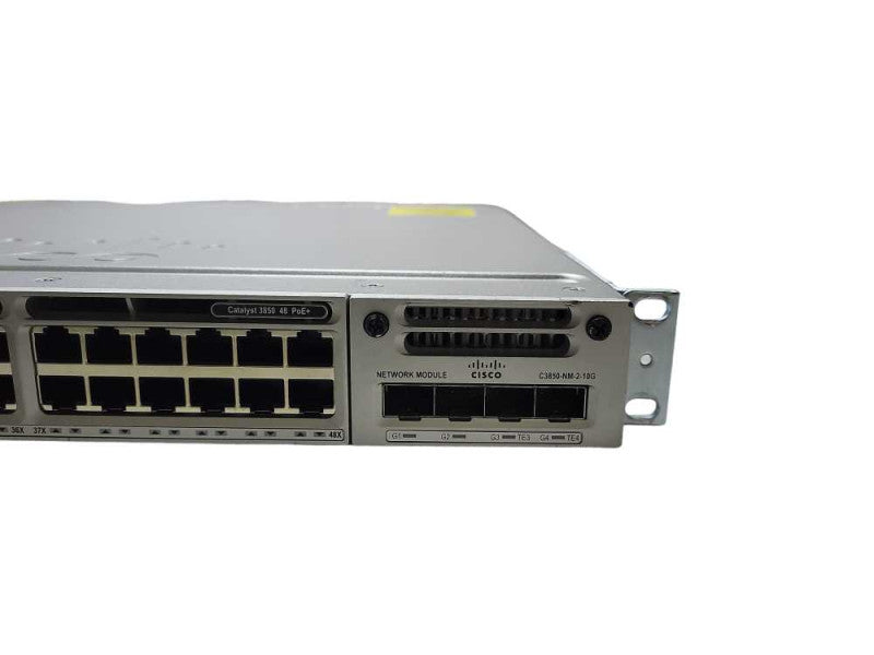 Cisco WS-C3850-48P-S Gigabit PoE Switch w/ C3850-NM-2-10G 2x 715W PSU $