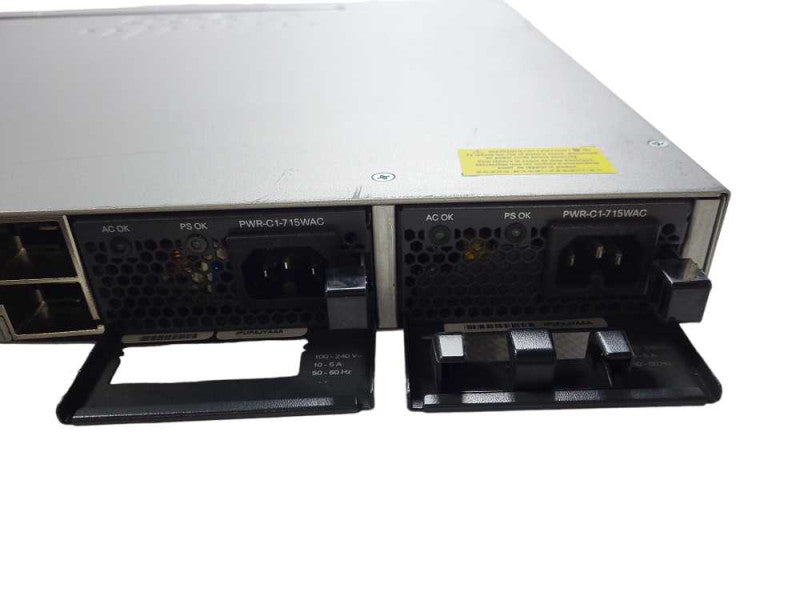 Cisco WS-C3850-48P-S Gigabit PoE Switch w/ C3850-NM-2-10G 2x 715W PSU $