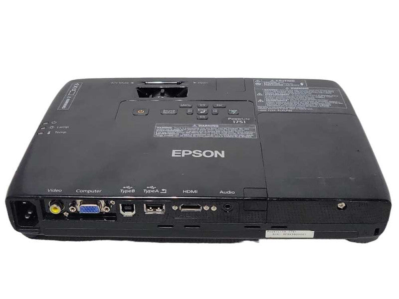 Epson PowerLite 1751 LCD Projector H479A, 654 Normal Lamp Hours, READ _