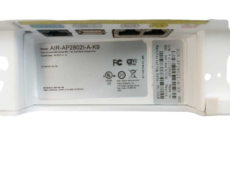 Cisco Cisco AIR-AP2802I-A-K9, 802.11ac Dual Band Wireless AP Q