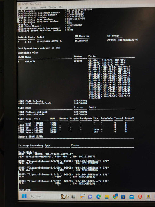 Cisco WS-C2960S-48FPS-L V03 48-Port PoE+ Managed Gig Switch $