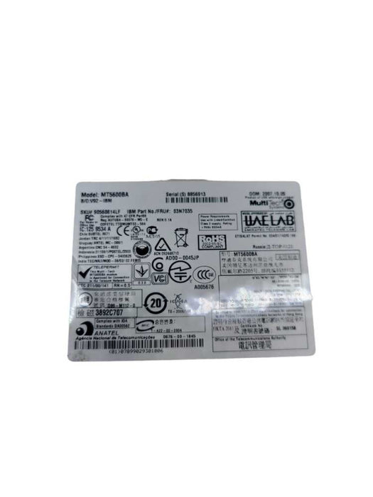 Multitech MT5600BA V92-IBM MT5600 Series MultiModem %