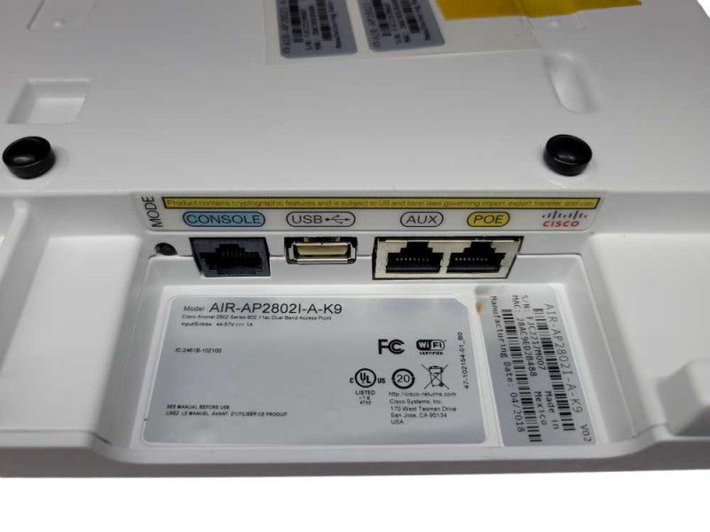Cisco Aironet 2802i Access Point (AIR-AP2802I-A-K9) 802.11ac Q%