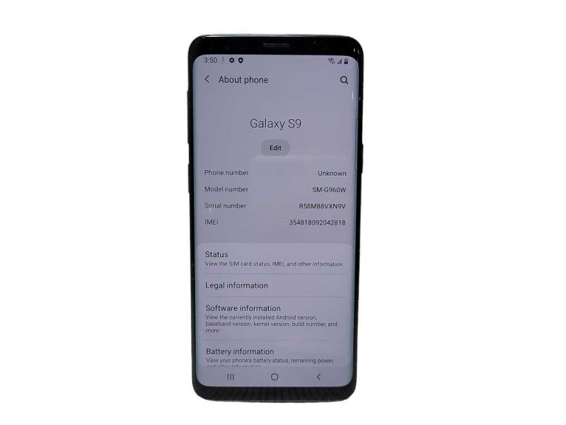 Samsung Galaxy S9 64GB (SM-G960W) - READ $