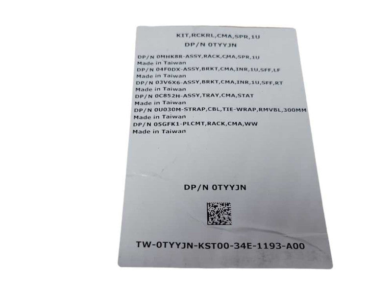 New DELL 0TYYJN Power Edge 1U Cable Management Arm Customer Kit _