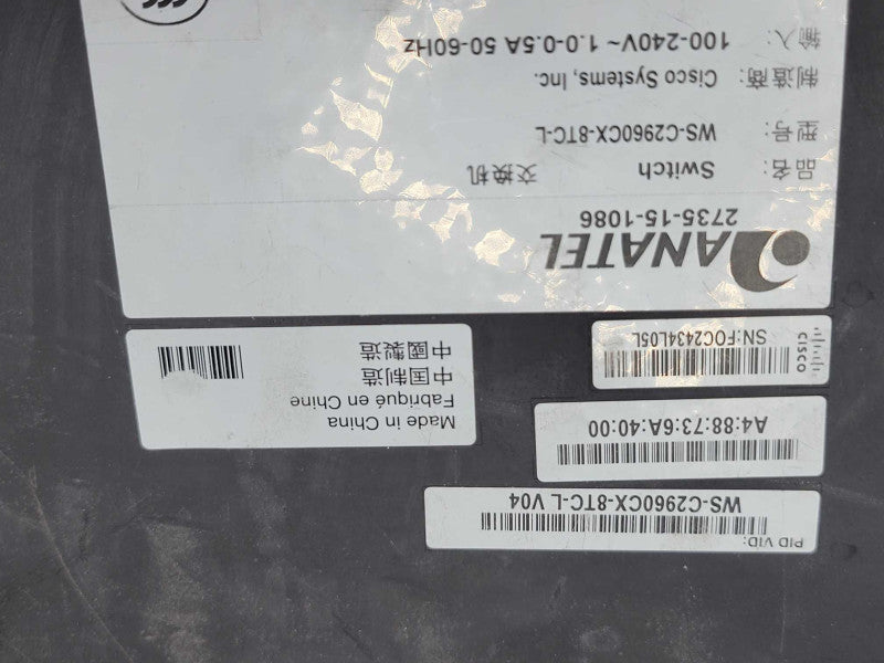 Cisco WS-C2960CX-8TC-L 8-Port Gigabit Managed switch, SEE Q_