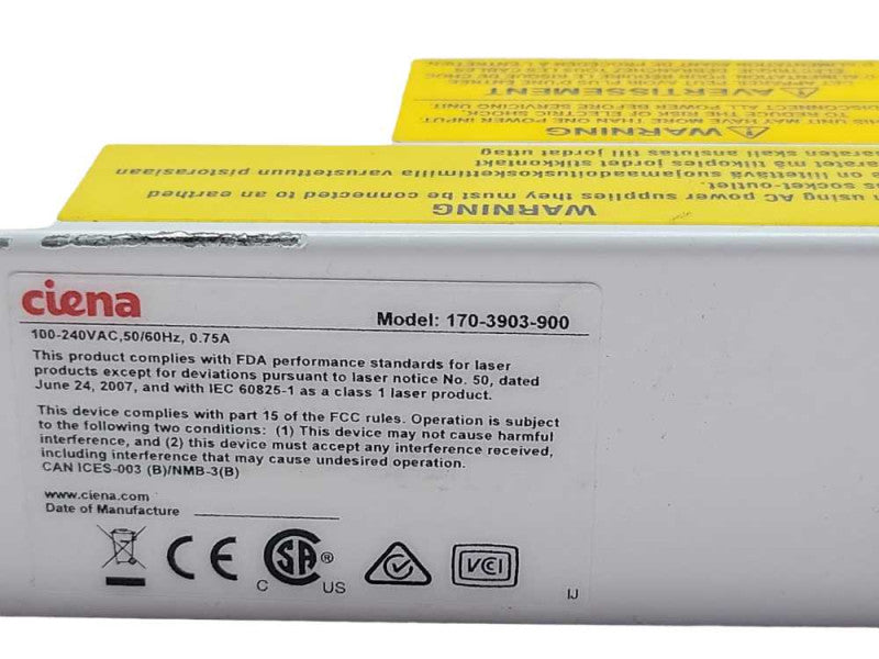 Ciena 3903 Ethernet Service Delivery Switch 170-3903-900 2x PSU, READ _