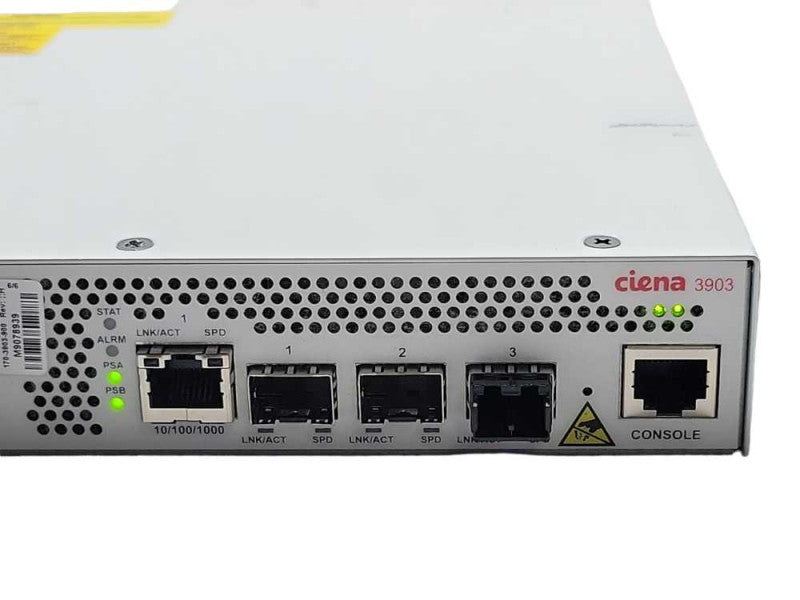 Ciena 3903 Ethernet Service Delivery Switch 170-3903-900 2x PSU, READ _