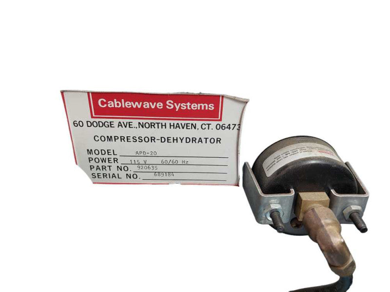 CableWave Systems Compressor Dehydrator Air Compressor Model: APD-20 =