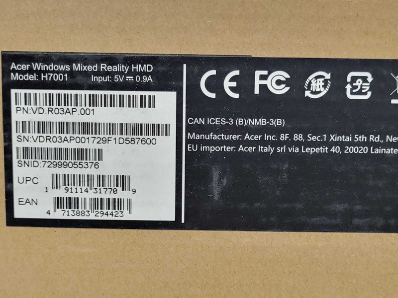 Open-Box Acer Windows Mixed reality HMD H7001 Development Edition _