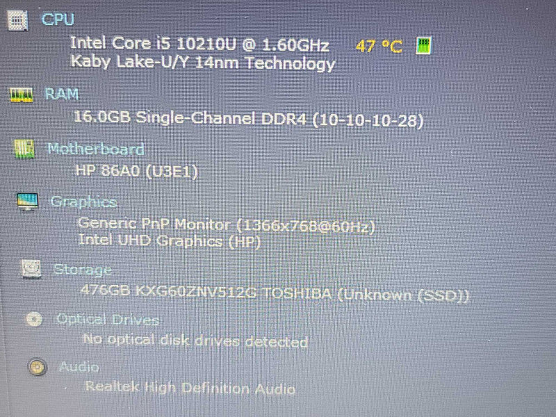 HP ProBook 450 g7| i5-10210U| 16GB DDR4| 512 GB SSD Î²