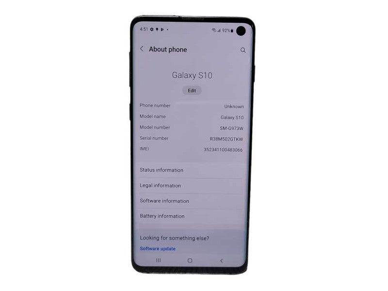 Samsung Galaxy S10 128GB (SM-G973W) - READ  $