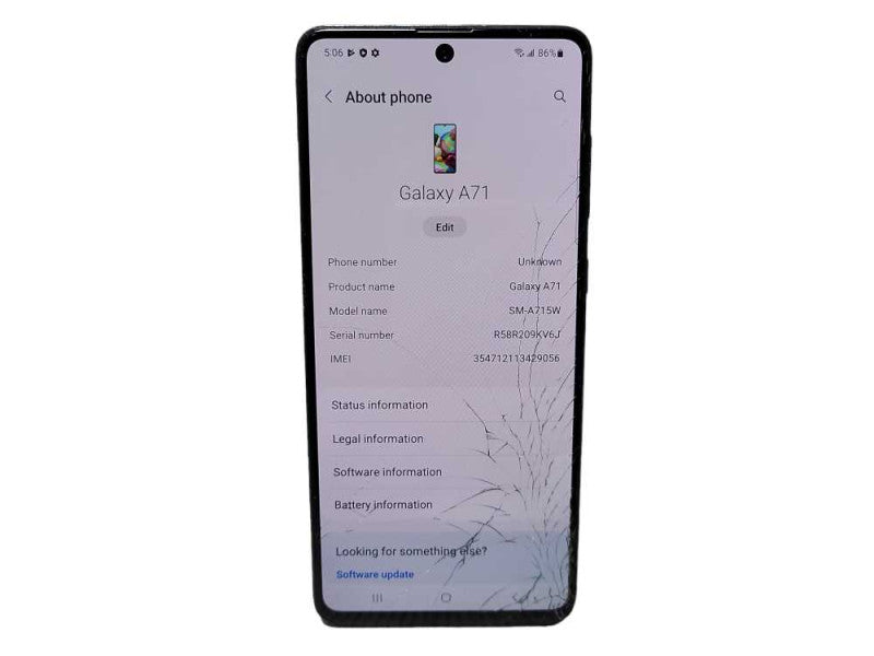 Samsung Galaxy A71 - 128GB - Unlocked Single SIM $