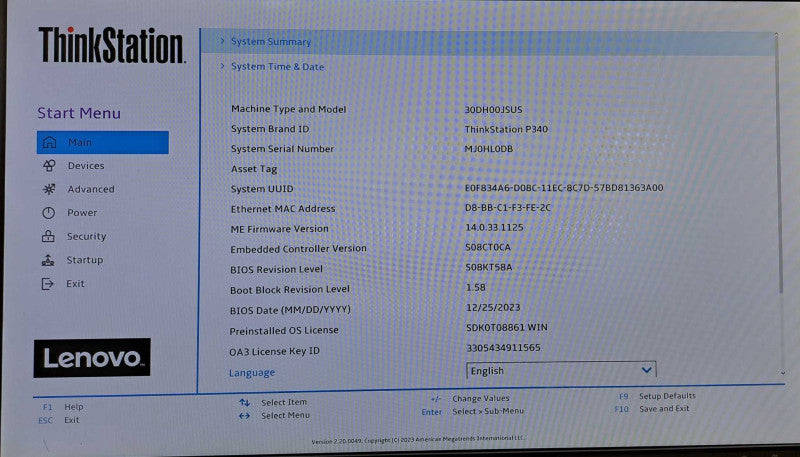 Lenovo ThinkStation P340 | i9-10900 @ 2.80GHz 64GB DDR4 512GB NVMe 2TB HDD )