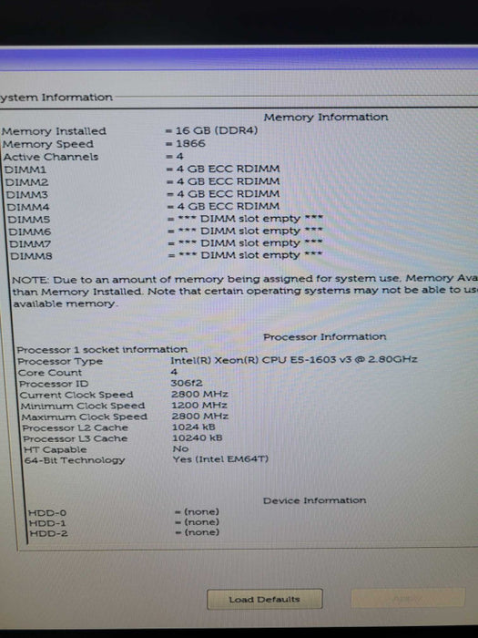 Dell Precision T5810 - Xeon e5-1603 v3 | 16GB RAM | NO HDD | QUADRO 600 Q%