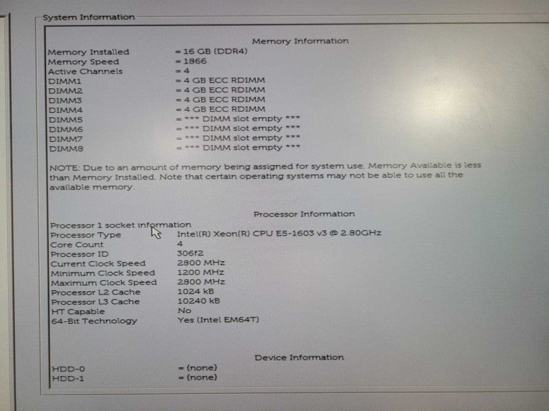 Dell Precision T5810 | Xeon E5-1603 v3 @ 2.80GHz 16GB DDR4 QUADRO K620 GPU !