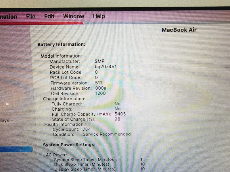 Apple Macbook Air 2015 13\\" Core i7-5650U @ 2.2GHz 8GB DDR3 250GB SSD (
