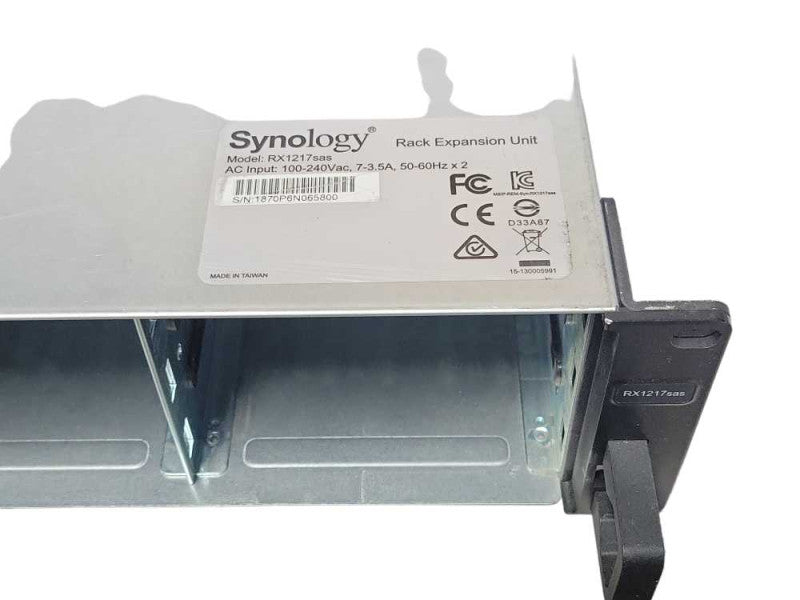 Synology RX1217SAS RackStation 12-Bay Expansion Unit, 2x PSU, No HDD/Tray Q_