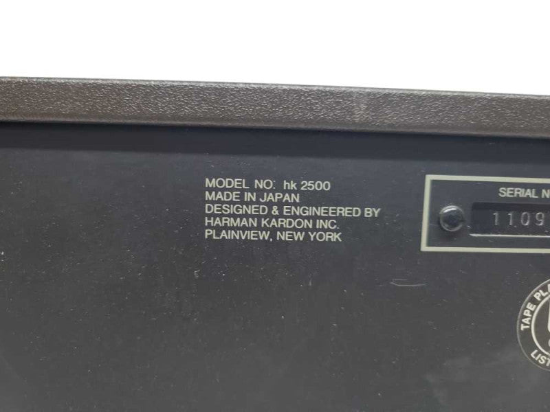 HARMON KARDON HK2500 Stereo Cassette Deck %