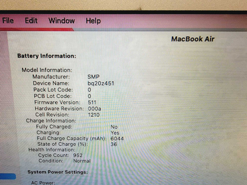 Apple Macbook Air 2015 13\\" Core i5-5250U @ 1.6GHz 8GB DDR3 250GB SSD (