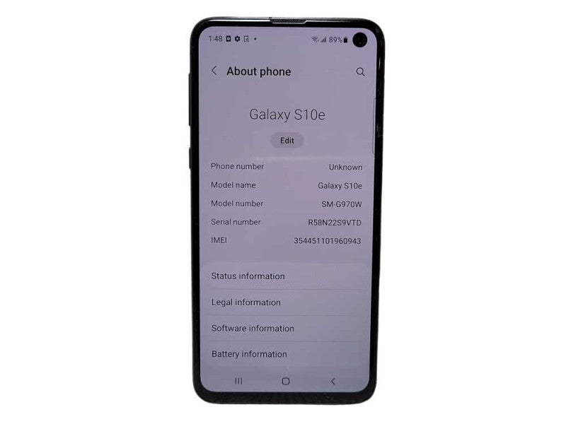 Samsung Galaxy S10e 128GB (SM-G970W) READ  $