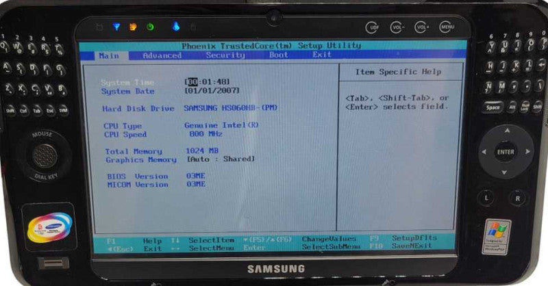 Samsung Q1 Ultra Handheld Computer NP-Q1U, No HDD, READ _