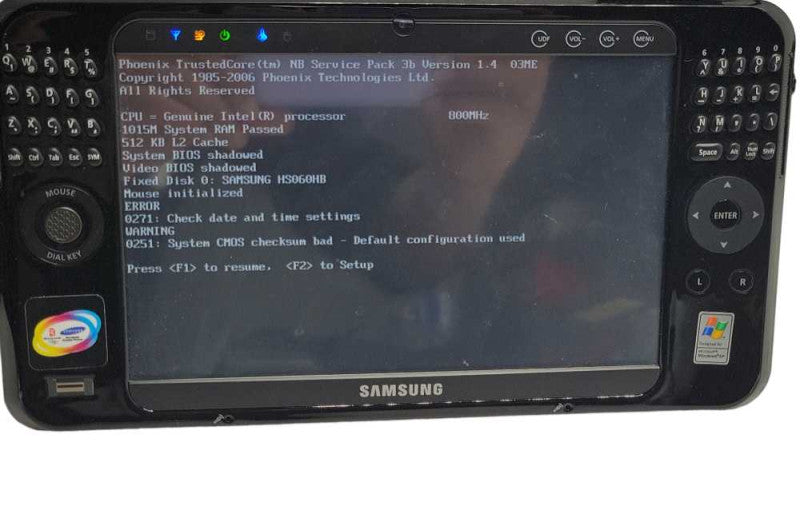 Samsung Q1 Ultra Handheld Computer NP-Q1U, No HDD, READ _