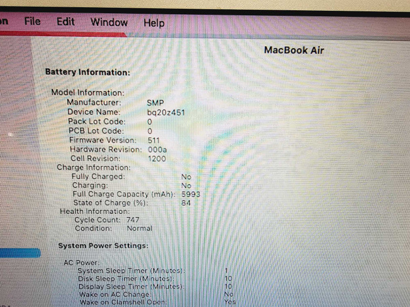 Apple Macbook Air 2015 13\\" Core i5-5250U @ 1.6GHz 8GB DDR3 120GB SSD [Read] (