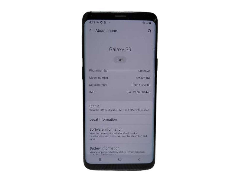 Samsung Galaxy S9 64GB (SM-G960W) - READ $