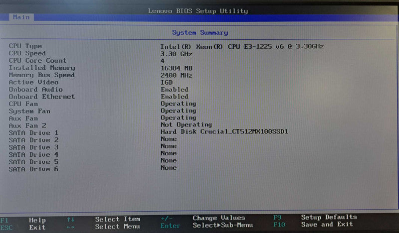 Lenovo ThinkStation P320 | Xeon E3-1225 v6 @ 3.30GHz 16GB DDR4 512GB SSD )