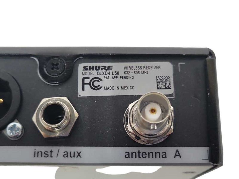 Shure Wireless receiver QLXD4 632-696 MHz, READ _