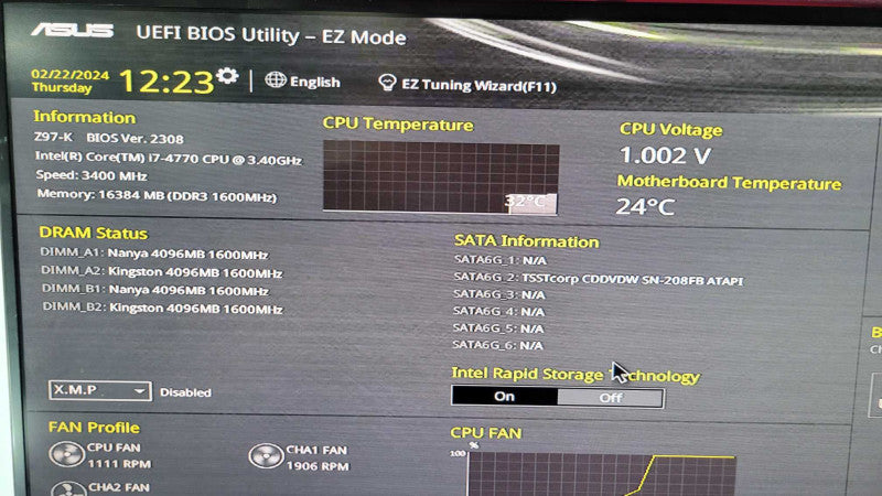 Intel Core i7-4770 | ASUS Z97-K | 16GB RAM | M.2 | I/O Plate % %
