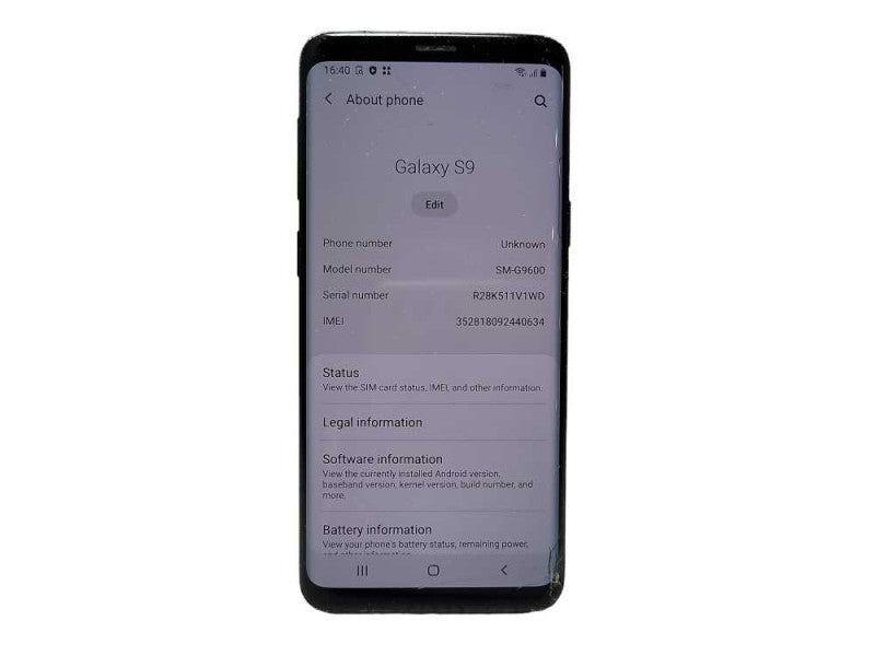 Samsung Galaxy S9 64GB (SM-G960W) - READ $