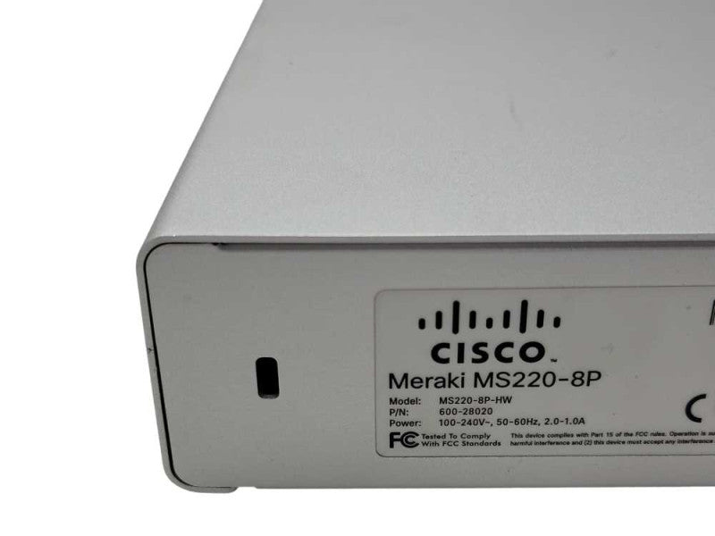 Cisco Meraki MS220-8P Cloud Managed Switch 8-Port Gigabit Unclaimed  _