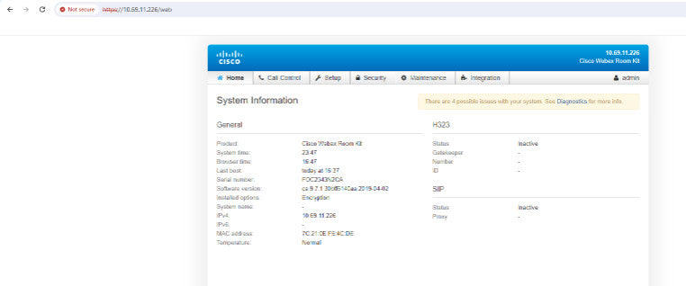 Cisco TTC7-23 CS-KIT-S-UNIT Video Conference System Q