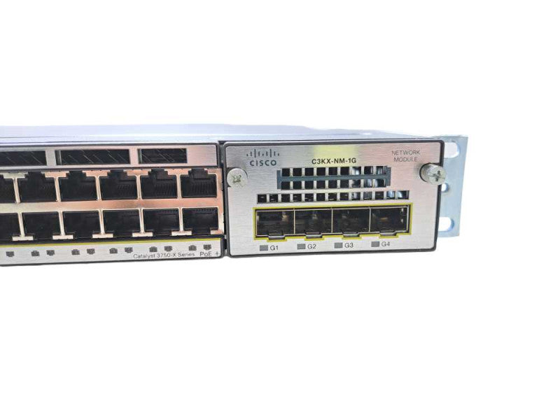 Cisco WS-C3750X-48P-S V02 | 48-Port Gigabit PoE+ Network Switch | 1x 715W PSU )