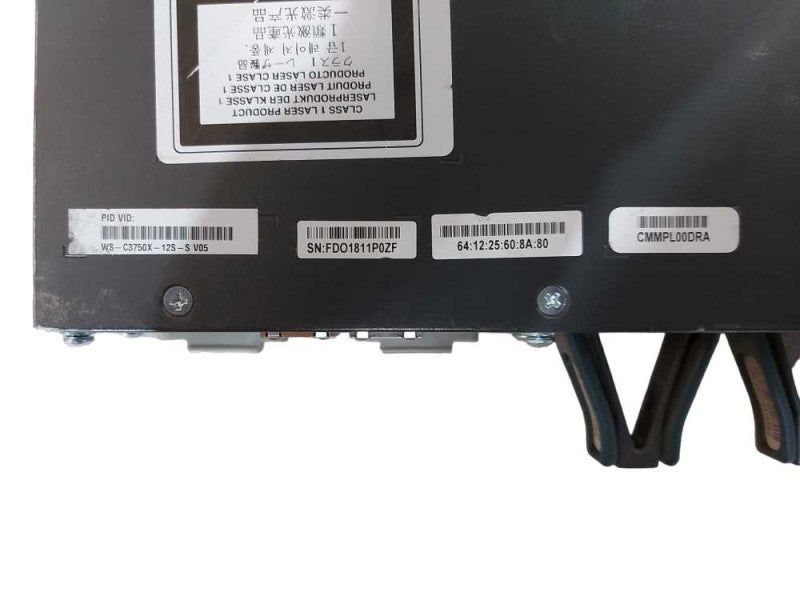 Cisco WS-C3750X-12S-S 12-Port Gigabit SFP Switch, C3KX-NM-1G, 1x PSU