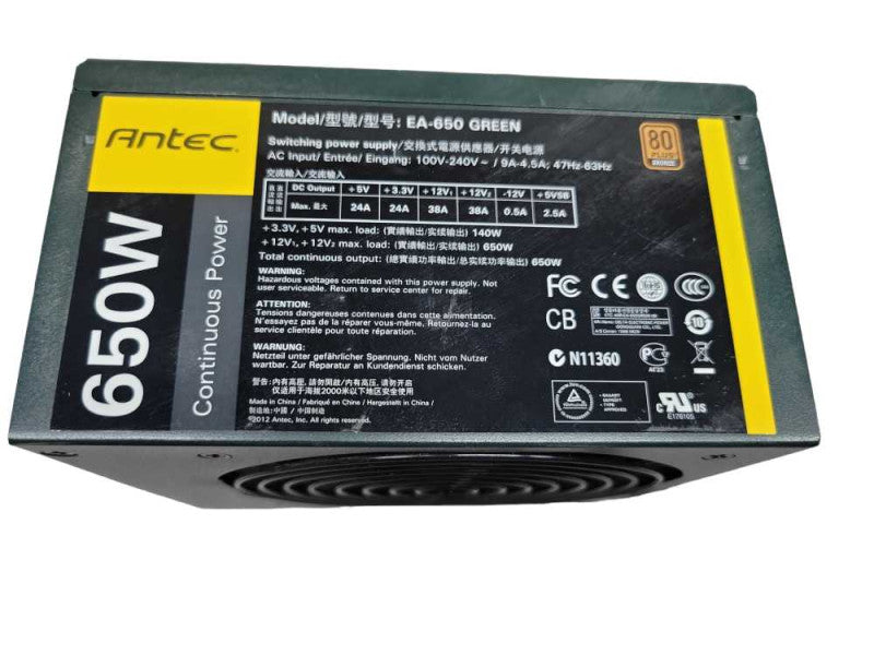 Antec 650W Non-Modular PSU (EA-650 GREEN) %