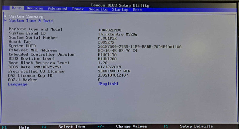 Lenovo M920q USFF Desktop | i5-8500T @ 2.10GHz 24GB DDR4 240GB SSD + PWR )