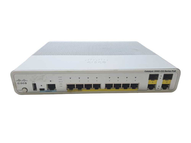 CIsco WS-C3560CG-8PC-S | 8-Port Gigabit PoE+ Compact Switch | Dual Uplinks )