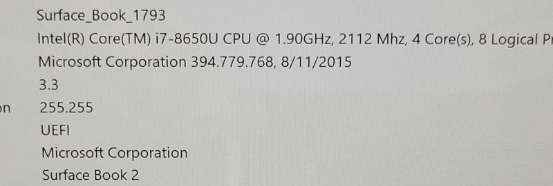 Microsoft Surface Book 2 - i7-8650U, 16GB RAM, 250GB SSD, GTX 1060 w/ Power  _