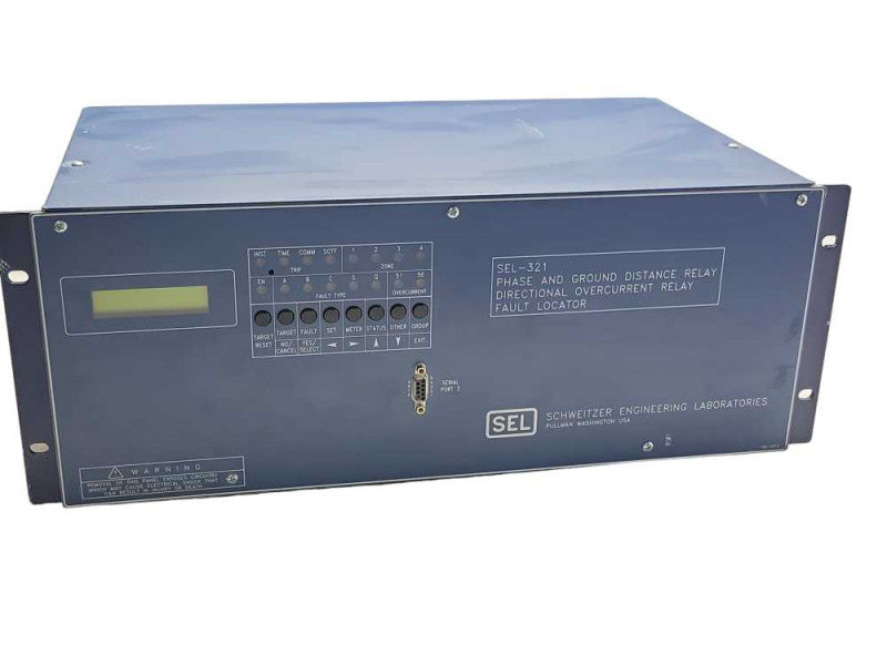 Schweitzer Eng SEL-321 Phase and Ground Distance Relay Overcurrent, READ _