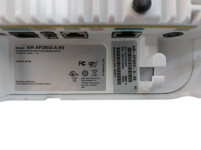 Cisco AIR-AP3802I-A-K9 802.11AC DUAL BAND AP, Factory Reset