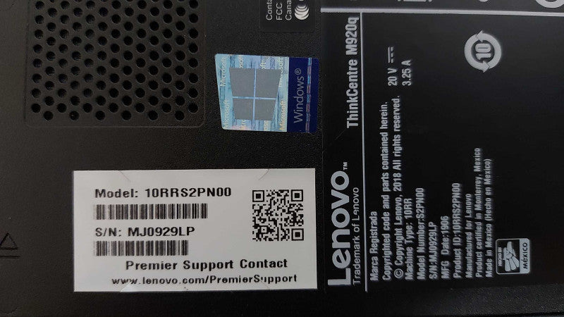 Lenovo ThinkCentre M920q Tiny i5-8500T, 16GB RAM, 256GB SSD, Wi-Fi, BT, w/PWR