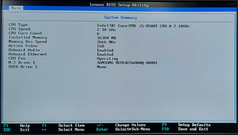 Lenovo ThinkCentre M920q Tiny i5-8500T, 16GB RAM, 256GB SSD, Wi-Fi, BT, w/PWR